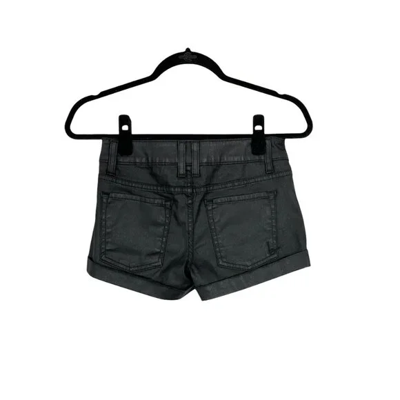Bebe Matte Coated Clean Zip Shorts - Picture 6 of 6